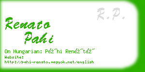 renato pahi business card